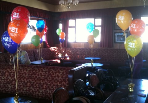 21st Birthday Party Helium Balloons in The Village Inn Crumlin