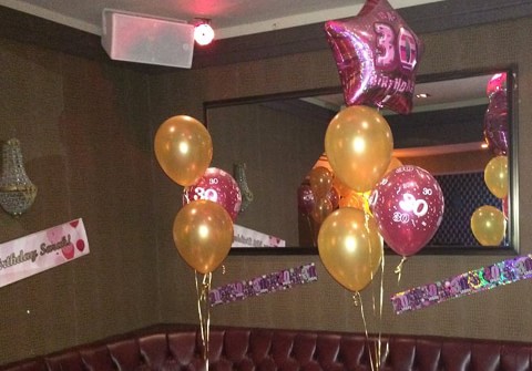 30th Birthday Party Helium Balloons