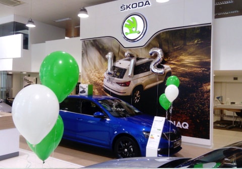 Corporate Balloons for Skoda Dublin