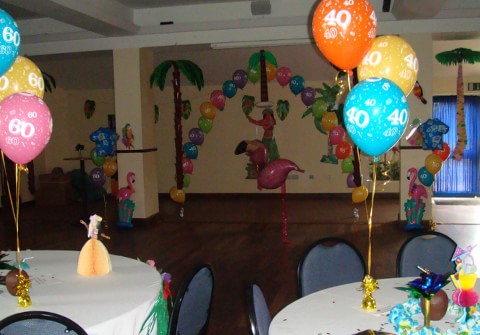Hawaiian Themed Helium Balloons & Party Decorations in St. Marys Rugby Club Templeogue
